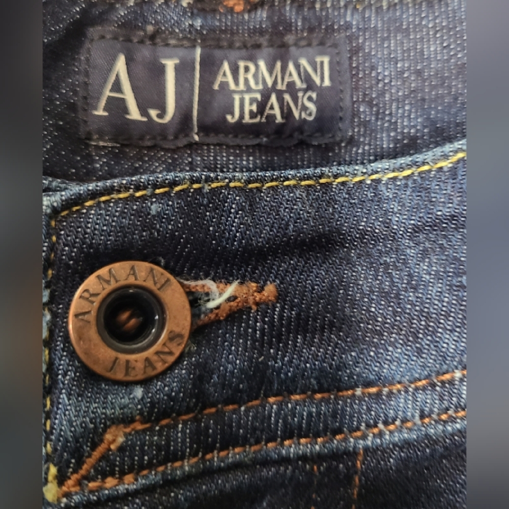 AJ Armani Jeans J351F Love Heart Eagle logo Jeans - Picture 4 of 7